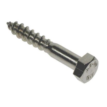 M5 X 25 A2 St/St Hex Coachscrew DIN571