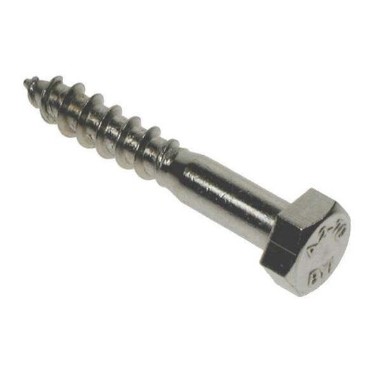 M16 X 80 A2 St/St Hex Coachscrew DIN571