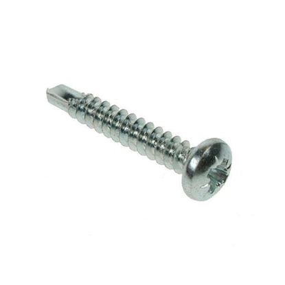 3.5 X 13 Pozi Pan Self Drilling Screw Zinc Steel Thickness 1.2-2.5mm - Max Fix Thickness 5mm