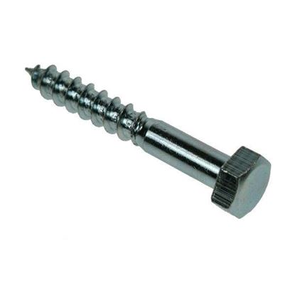 M6 X 30 Hex Coachscrew Zinc 