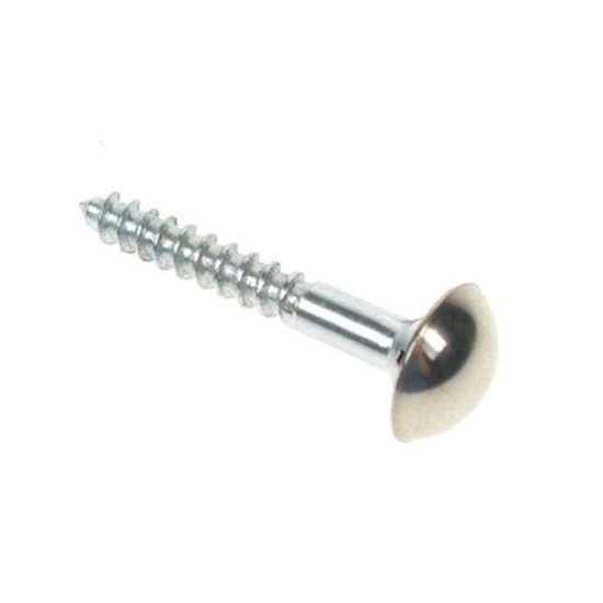 8 X 1.1/2 Steel Mirror Screw Chrome 