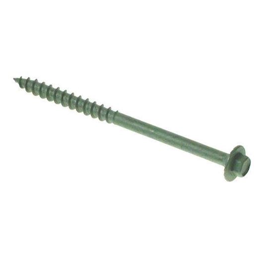 7mm X 100mm Hex Timberdrive Screw Green ** Box of 50 **