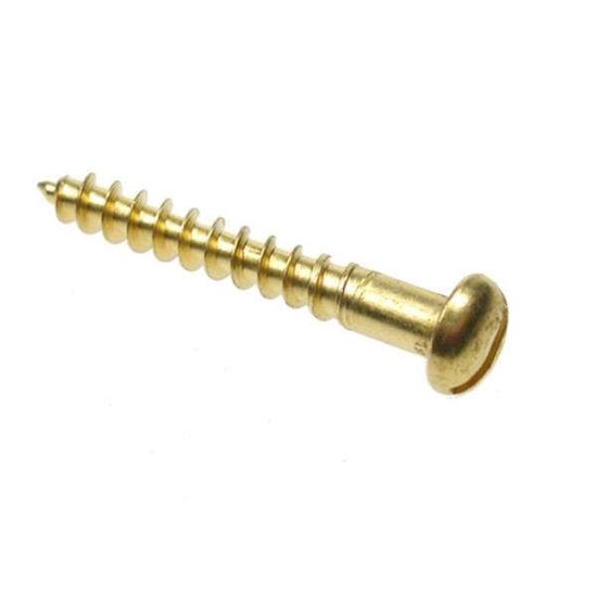 2 X 1/2 Brass Slotted Round Woodscrew