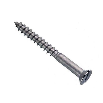 8 X 2 Slotted Countersunk Woodscrew Zinc