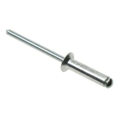 4.8 X 12 Aluminium Countersunk Pop Rivet Steel Mandrel Grip Range 6.0mm - 8.0mm
