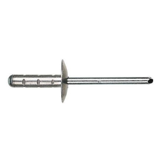 3.2 X 8 Aluminium Multigrip Pop Rivet Steel Mandrel Grip Range 1.0mm - 5.0mm