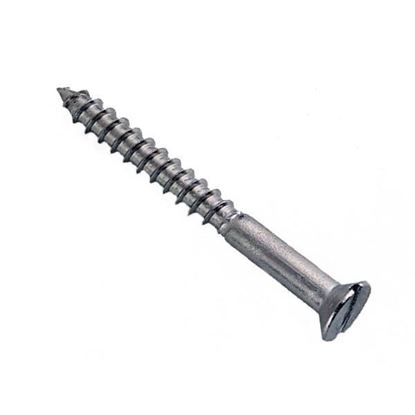 Picture of 12 X 1 A2 Stainless Steel Countersunk Slotted Woodscrew