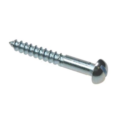 Picture of 10 X 1 A2 Stainless Steel Round Slotted Woodscrew