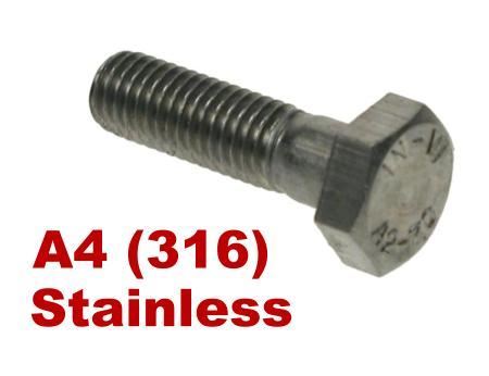 Picture for category Hex Bolts A4 Stainless