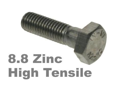 Picture for category Hex Bolts 8.8 High Tensile Zinc Finish