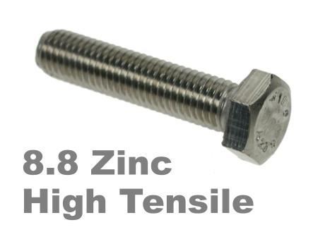 Picture for category Hex Setscrews 8.8 High Tensile Zinc Finish