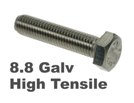 Picture for category Hex Setscrews 8.8 High Tensile Galv Finish