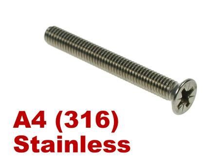 Picture for category Pozi Csk Machine Screw A4 Stainless