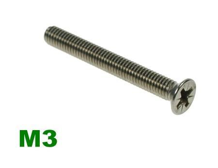 Picture for category M3 Pozi Csk Machine Screw A2 Stainless