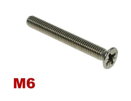Picture for category M6 Pozi Csk Machine Screw A4 Stainless