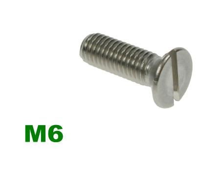 Picture for category M6 Slotted Csk Machine Screw A2 Stainless