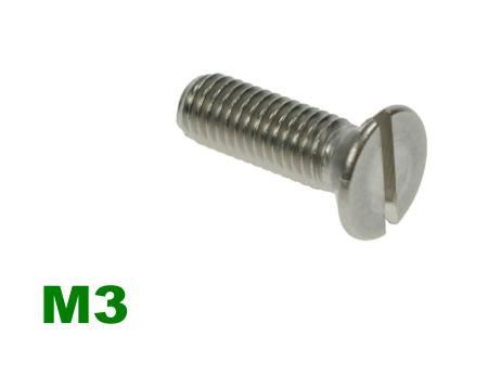 Picture for category M3 Slotted Csk Machine Screw A2 Stainless