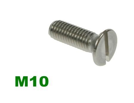 Picture for category M10 Slotted Csk Machine Screw A2 Stainless