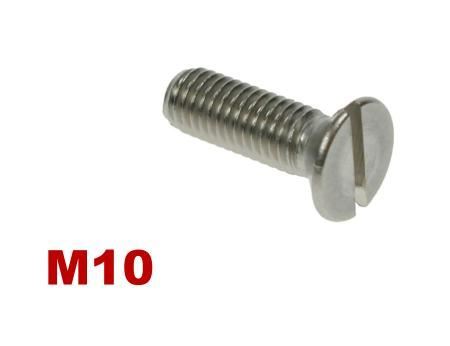 Picture for category M10 Slotted Csk Machine Screw A4 Stainless