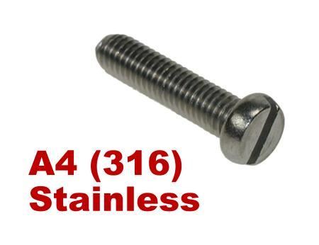 Picture for category Slotted Pan Machine Screws DIN85 A4 Stainless