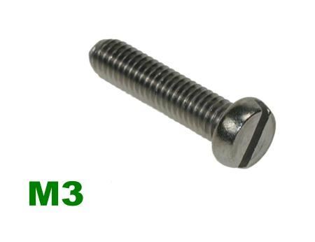 Picture for category M3 Slotted Pan Machine Screw A2 Stainless