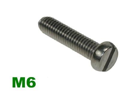 Picture for category M6 Slotted Pan Machine Screw A2 Stainless