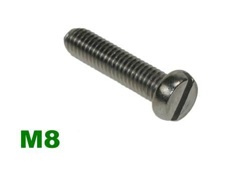 Picture for category M8 Slotted Pan Machine Screw A2 Stainless