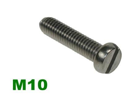 Picture for category M10 Slotted Pan Machine Screw A2 Stainless