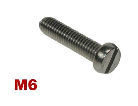 Picture for category M6 Slotted Pan Machine Screw A4 Stainless