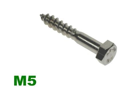 Picture for category M5 HEX COACHSCREW A2 Stainless