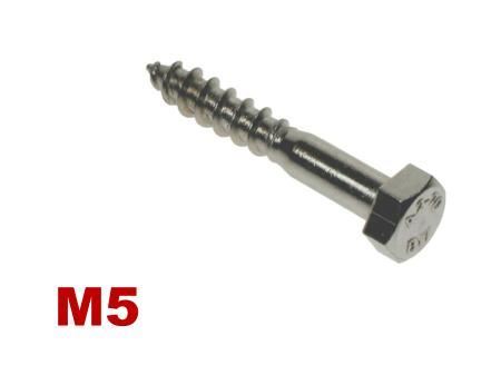 Picture for category M5 HEX COACHSCREW A4 Stainless