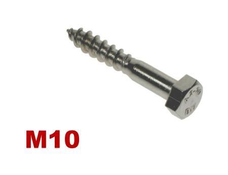 Picture for category M10 HEX COACHSCREW A4 Stainless