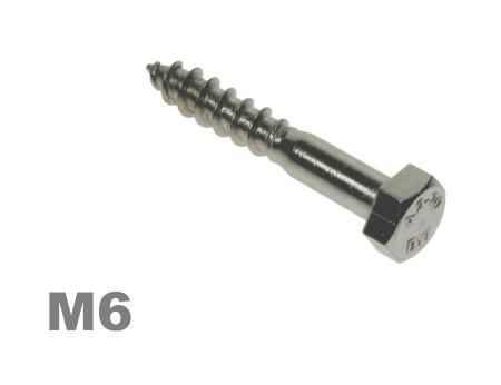 Picture for category M6 HEX COACHSCREW Zinc Finish