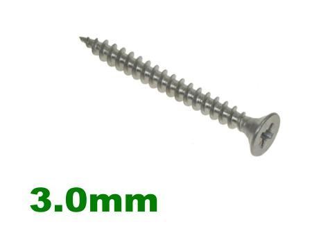 Picture for category 3mm Dia POZI Csk CHIPBOARD SCREW A2 Stainless