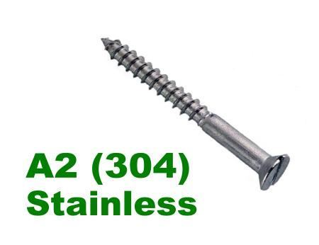 Picture for category Slotted Csk Woodscrew A2 Stainless