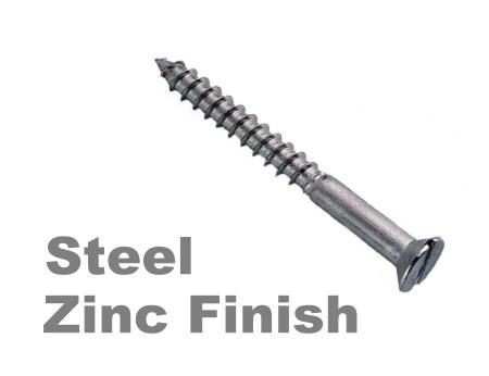 Picture for category Slotted Csk Woodscrew Steel Zinc Finish