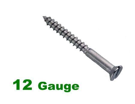 Picture for category 12G 5.5mm Dia Slotted Csk Woodscrew A2 Stainless