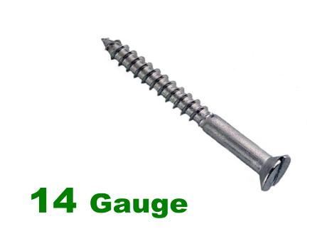 Picture for category 14G 6.3mm Dia Slotted Csk Woodscrew A2 Stainless