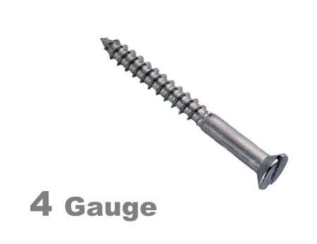 Picture for category 4G 2.9mm Dia Slotted Csk Woodscrew Steel Zinc Finish