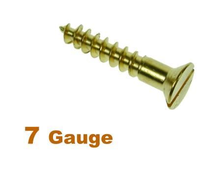 Picture for category 7G 3.8mm Dia Slotted Csk Woodscrew Brass