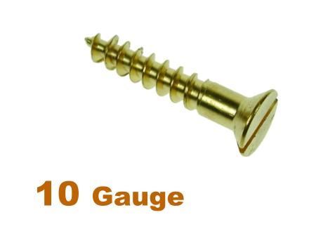 Picture for category 10G 4.8mm Dia Slotted Csk Woodscrew Brass