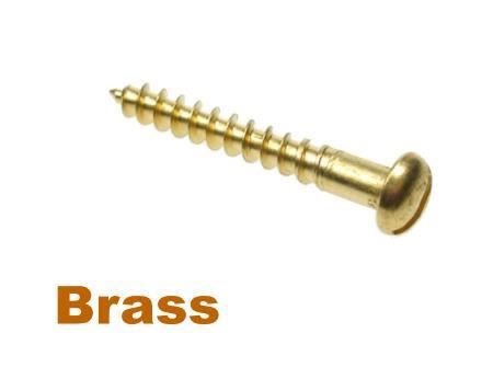Picture for category Slotted Round Woodscrews Brass