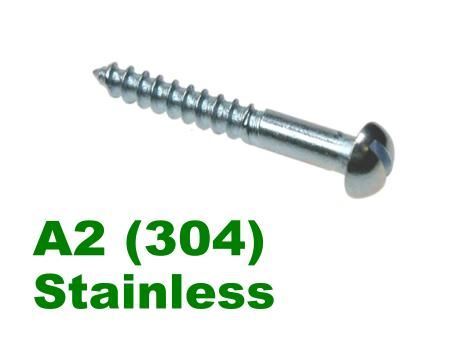 Picture for category Slotted Round Woodscrew A2 Stainless