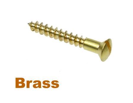 Picture for category Slotted Raised Csk Woodscrews Brass