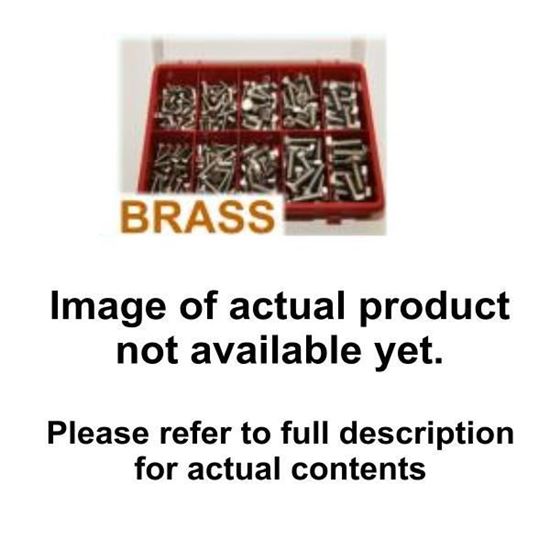 Picture of 310 Piece Brass Slot CSK M/Screw, Nut & Washer Kit